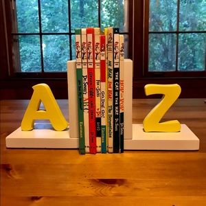 “A thru Z” Wooden Bookends